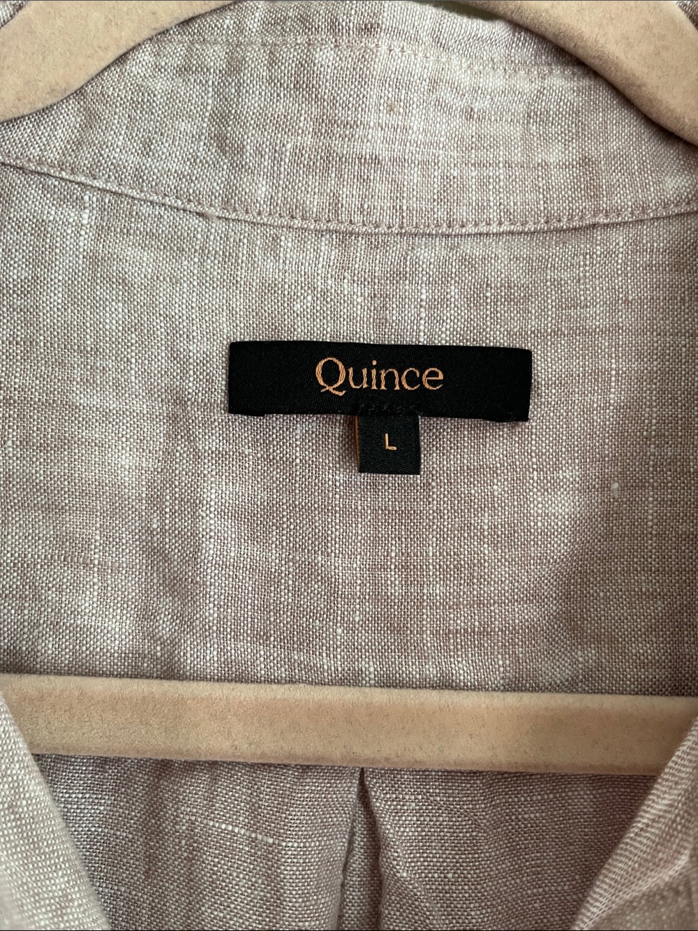 Quince 100% Linen Button-Up Shirt- Limited Edition Pink Chambray- Women’s Large - Picture 6 of 8
